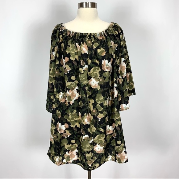 French Connection Adeline Dream Crepe Dress bell sleeves - Picture 3 of 6